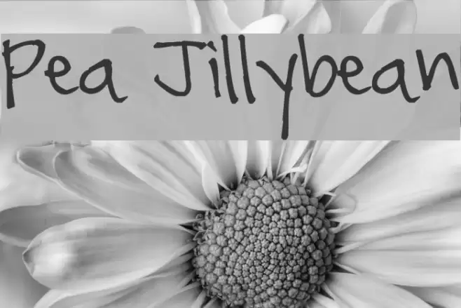 Pea Jillybean Font examples