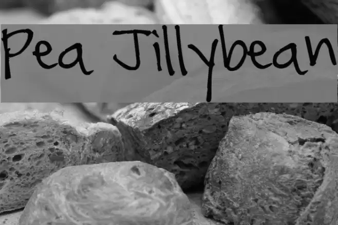 Pea Jillybean Font examples