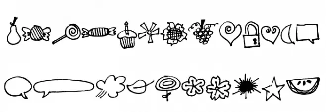 Pea Jillybean's Doodles फ़ॉन्ट लोअरकेस