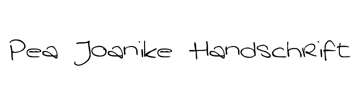 Pea Joanike Handschrift Font