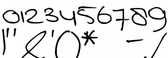 Pea Joanike Handschrift Font OTHER CHARS