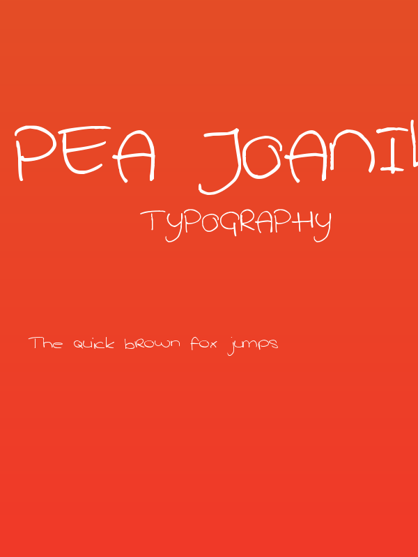 Pea Joanike Handschrift Poster