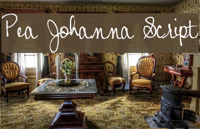 Pea Johanna Script Font examples