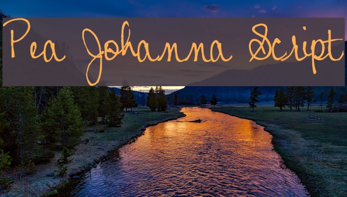 Pea Johanna Script Font examples