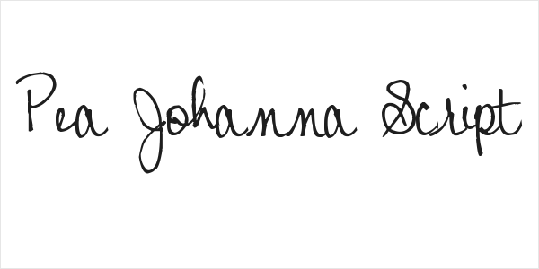 Pea Johanna Script Logo