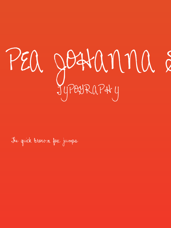 Pea Johanna Script Poster