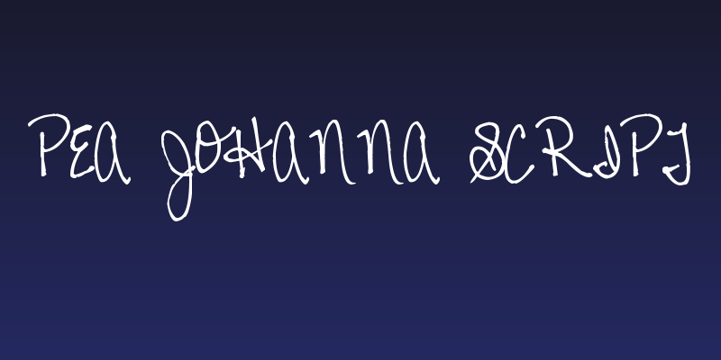 Pea Johanna Script Social Header