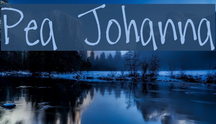 Pea Johanna Font examples