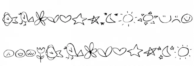 Pea Jokilyn Doodles خط أحرف كبيرة