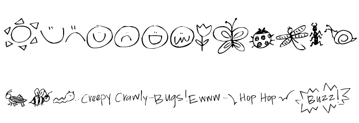 Pea Jokilyn Doodles Font LOWERCASE
