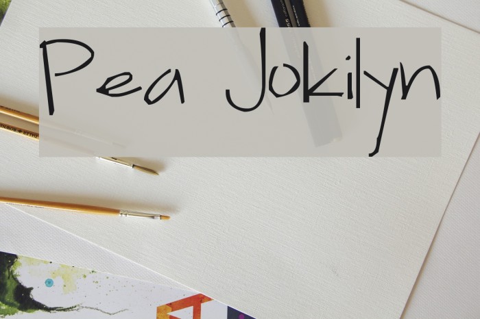 Pea Jokilyn Font examples
