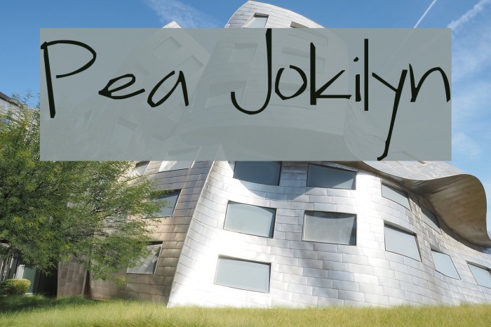 Pea Jokilyn Font examples