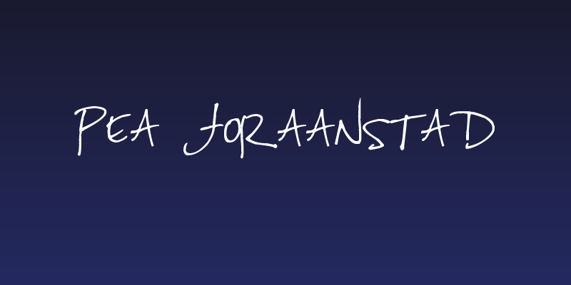 Pea Joraanstad Social Header