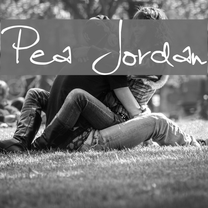 Pea Jordan Font examples