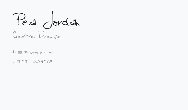 Pea Jordan Business Card