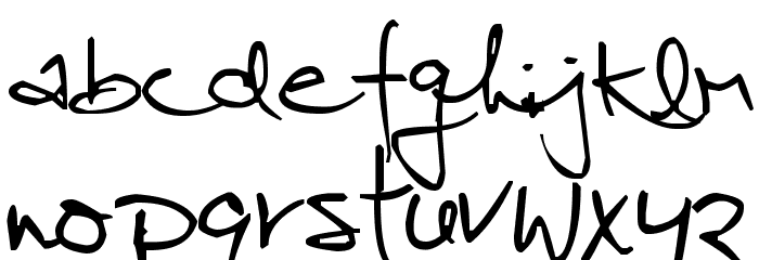 Pea Jordan Font LOWERCASE