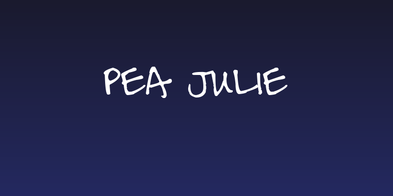 Pea Julie Social Header