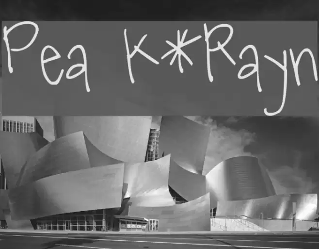 Pea K*Rayn Font examples