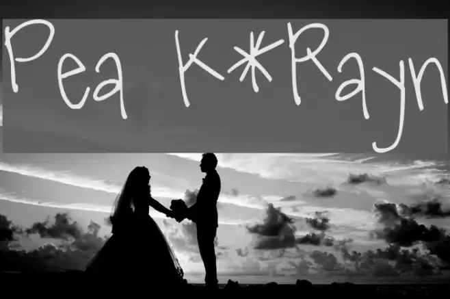 Pea K*Rayn Font examples