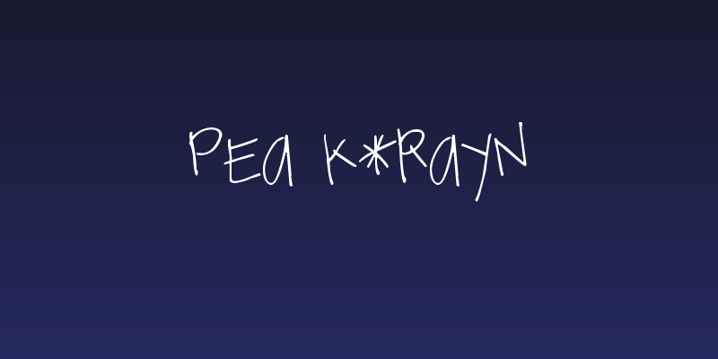 Pea K*Rayn Social Header