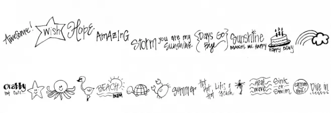 Pea KT Doodles Font OTHER CHARS