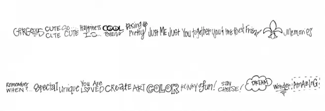 Pea KT Doodles خط أحرف كبيرة
