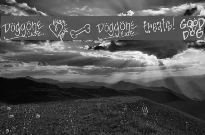 Pea KT Puppy Love Doodles Font examples