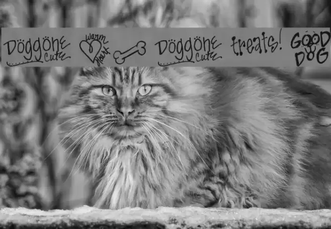 Pea KT Puppy Love Doodles Font examples