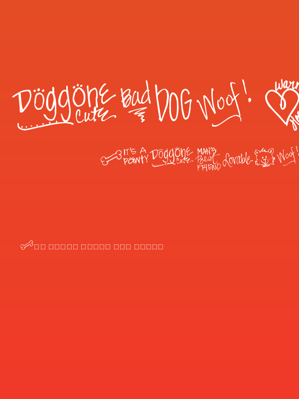 Pea KT Puppy Love Doodles Poster