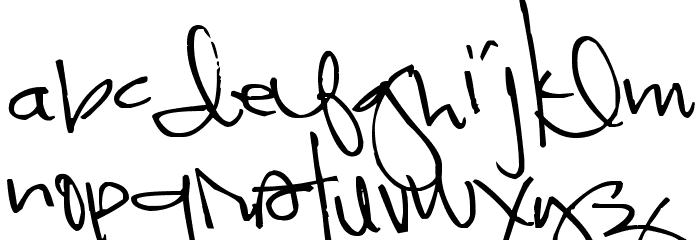 Pea Kadee Font LOWERCASE
