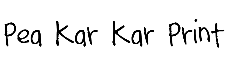 Pea Kar Kar Print Font