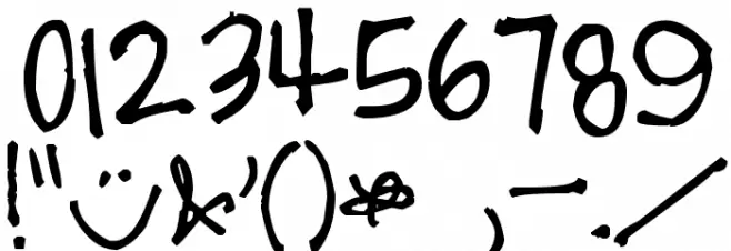 Pea Kar Kar Print Шрифта ДРУГИЕ символов