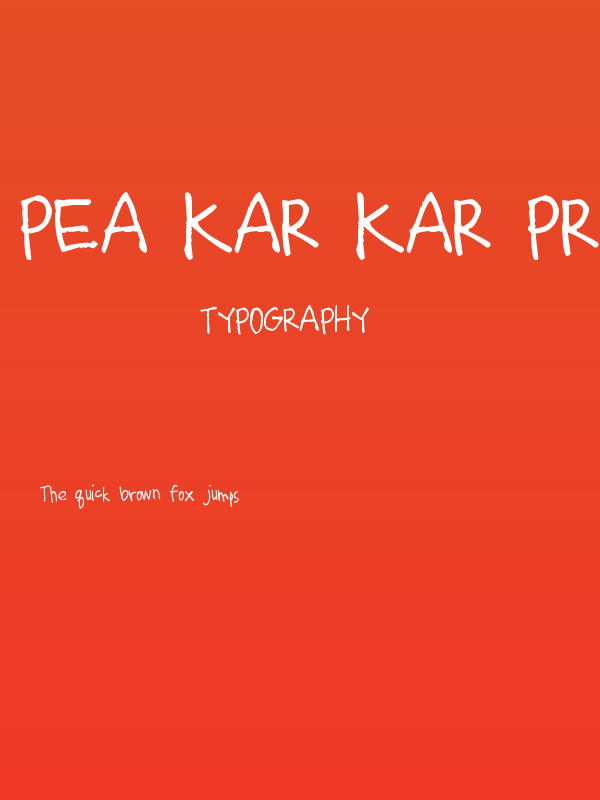 Pea Kar Kar Print Poster