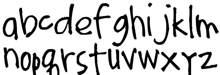 Pea Kar Kar Print Font LOWERCASE