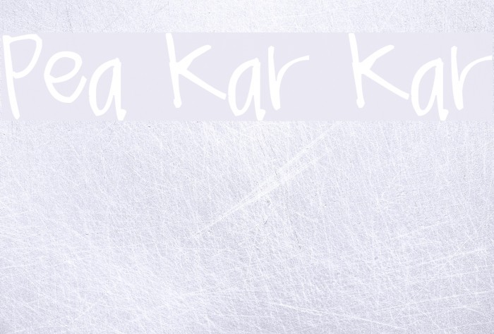 Pea Kar Kar Font examples