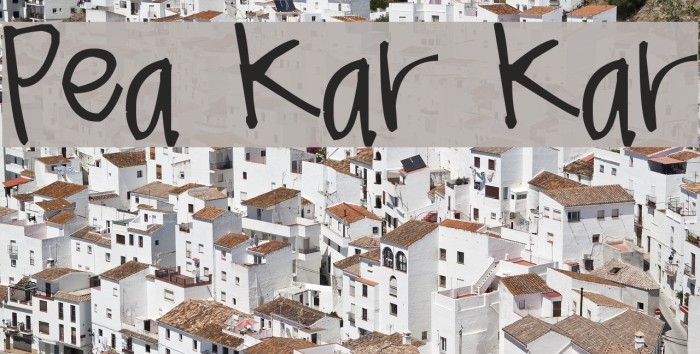 Pea Kar Kar Font examples