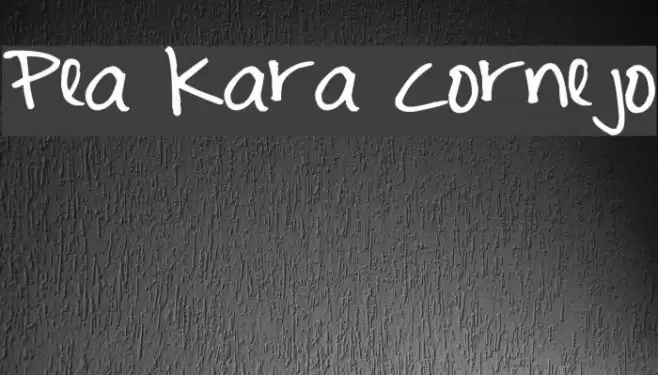 Pea Kara Cornejo Font examples