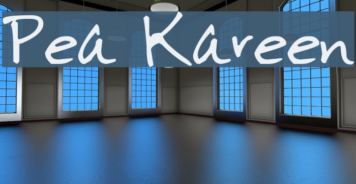 Pea Kareen Font examples