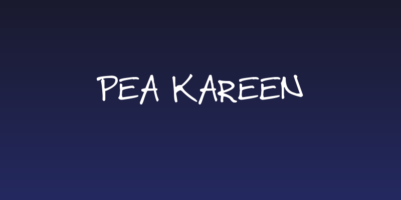 Pea Kareen Social Header