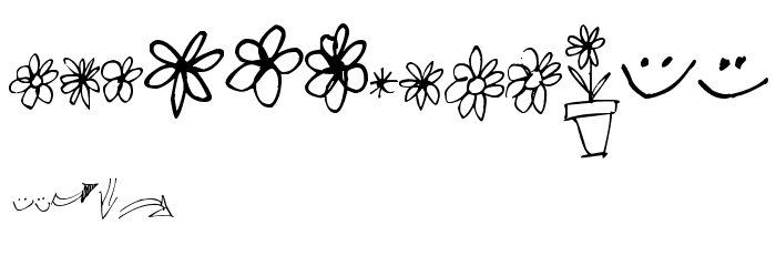 Pea Karen's Doodles Font LOWERCASE