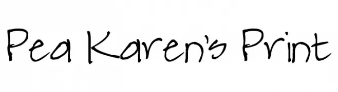 Pea Karen's Print  フリーフォントのダウンロード