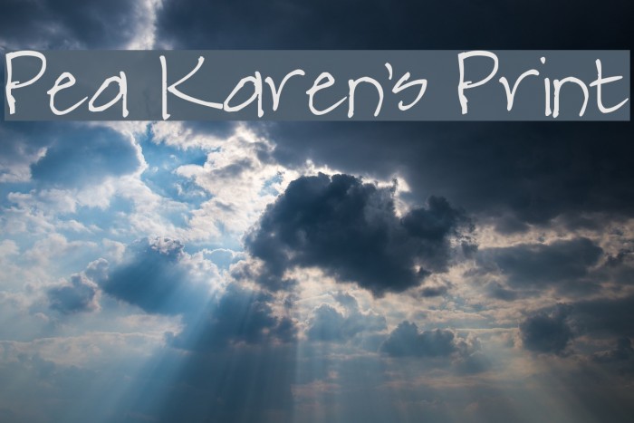 Pea Karen's Print لخطوط تنزيل examples