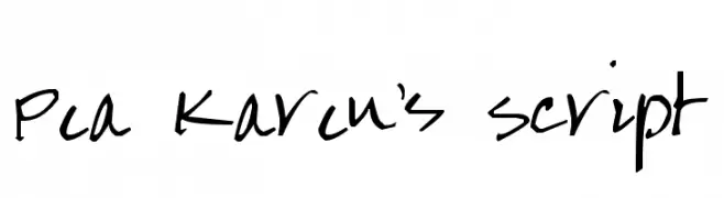Pea Karen's Script  フリーフォントのダウンロード