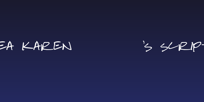 Pea Karen's Script Social Header