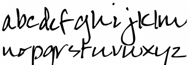 Pea Karen's Script 字体 小写