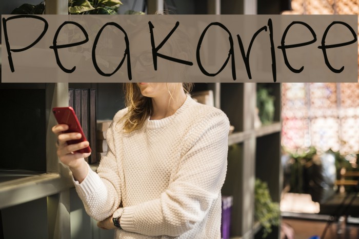 Pea Karlee Font examples