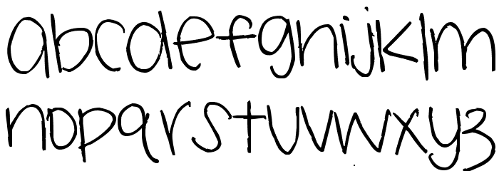 Pea Karlee Font LOWERCASE