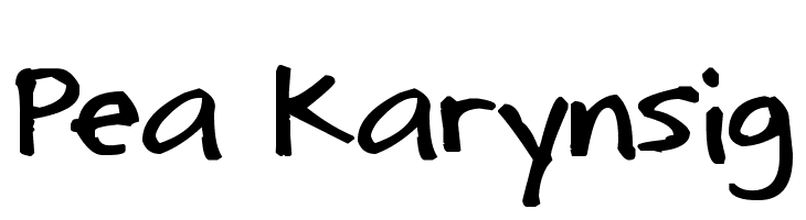 Pea Karynsig Font