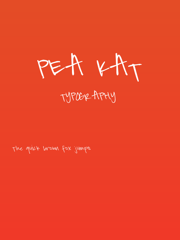 Pea Kat Poster
