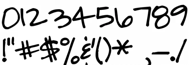 Pea Kate Font Alte caractere